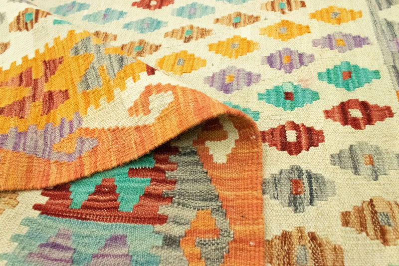 Dywan Kelim - Orientalny - 152 x 102 cm - pomarańczowy