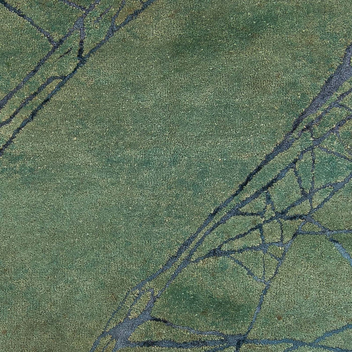 Dywan wełniany - 247 x 147 cm - zielona