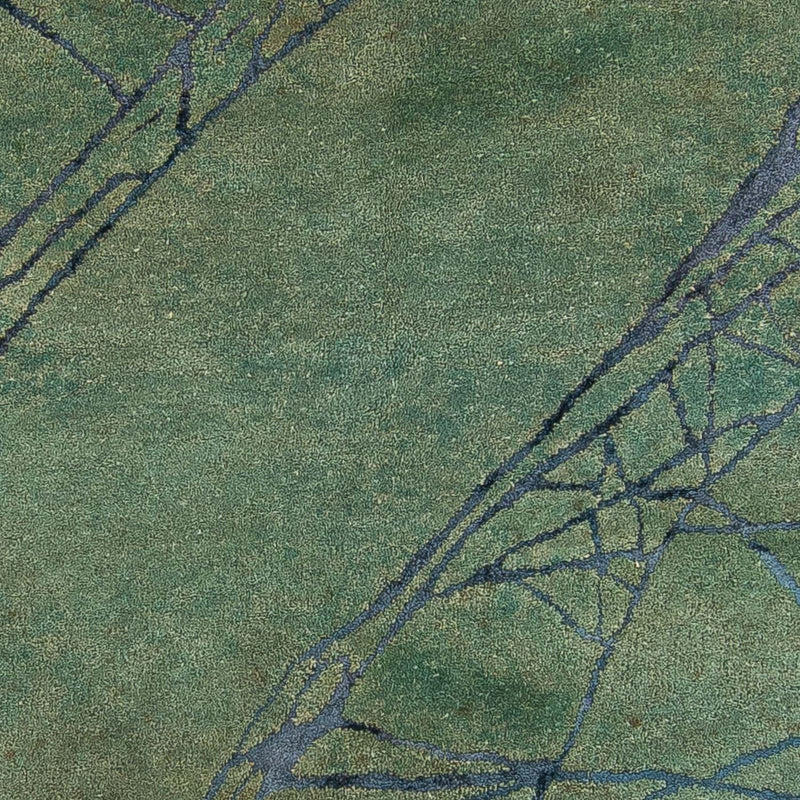 Dywan wełniany - 247 x 147 cm - zielona