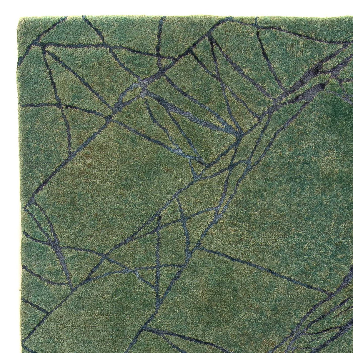 Dywan wełniany - 247 x 147 cm - zielona