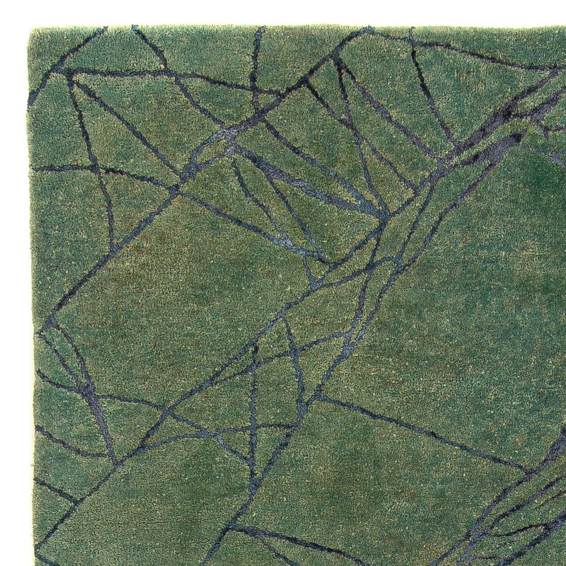 Dywan wełniany - 247 x 147 cm - zielona