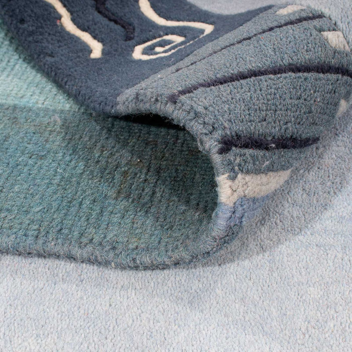 Dywan z Nepalu - 240 x 170 cm - jasnoniebieski