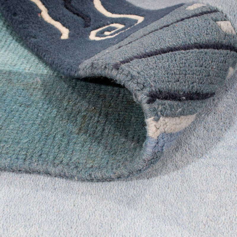 Dywan z Nepalu - 240 x 170 cm - jasnoniebieski