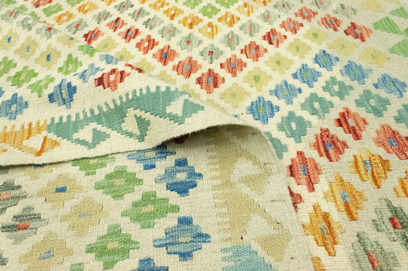 Dywan Kelim - Orientalny - 189 x 151 cm - kolorowe