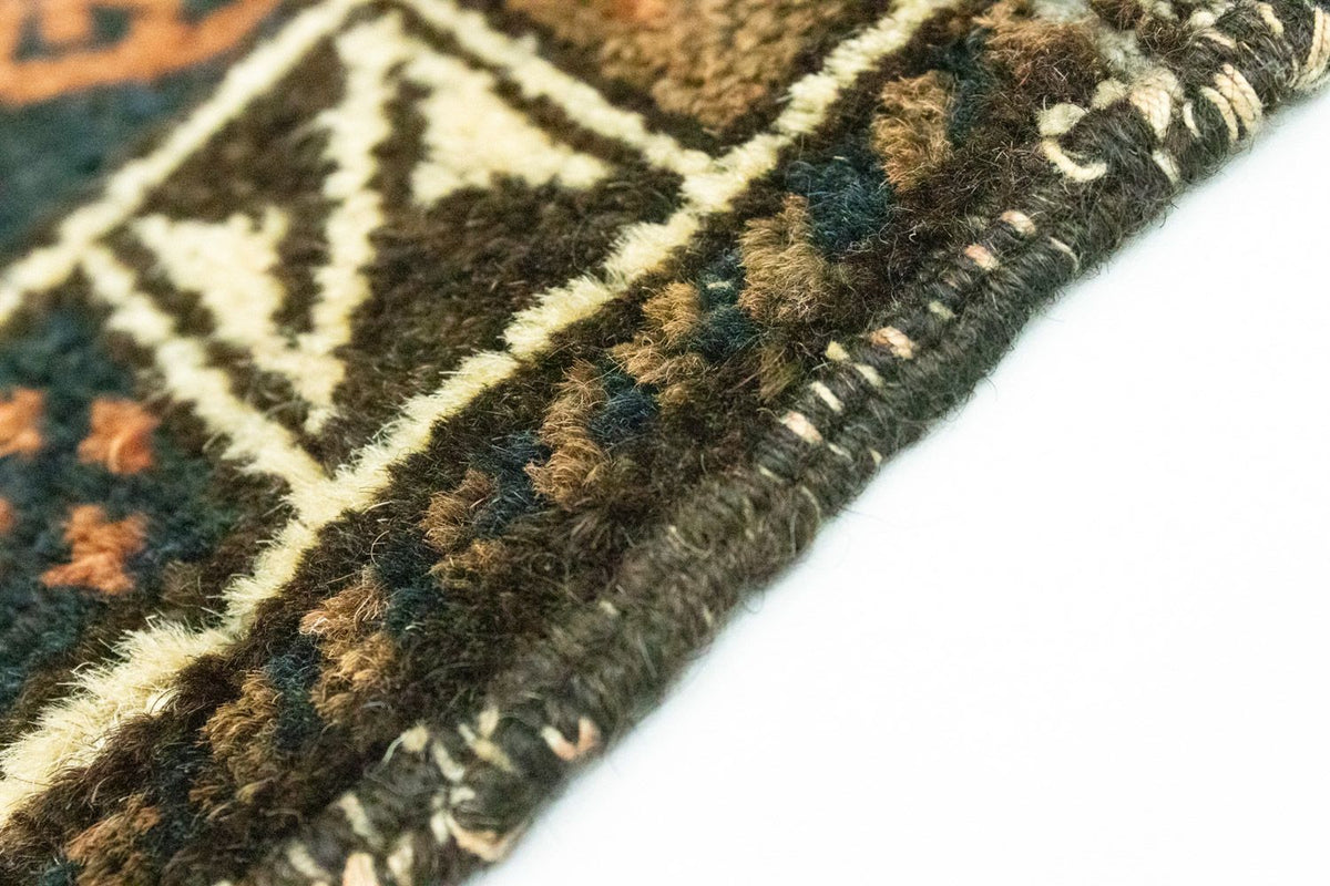 Dywan afgański kwadratowy  - 66 x 64 cm - niebieski