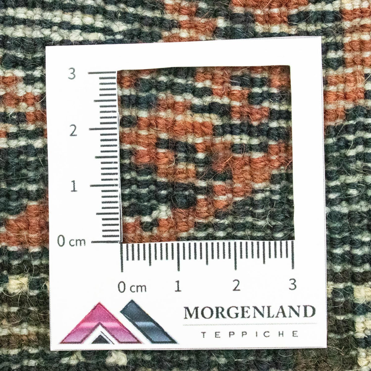 Dywan afgański kwadratowy  - 66 x 64 cm - niebieski