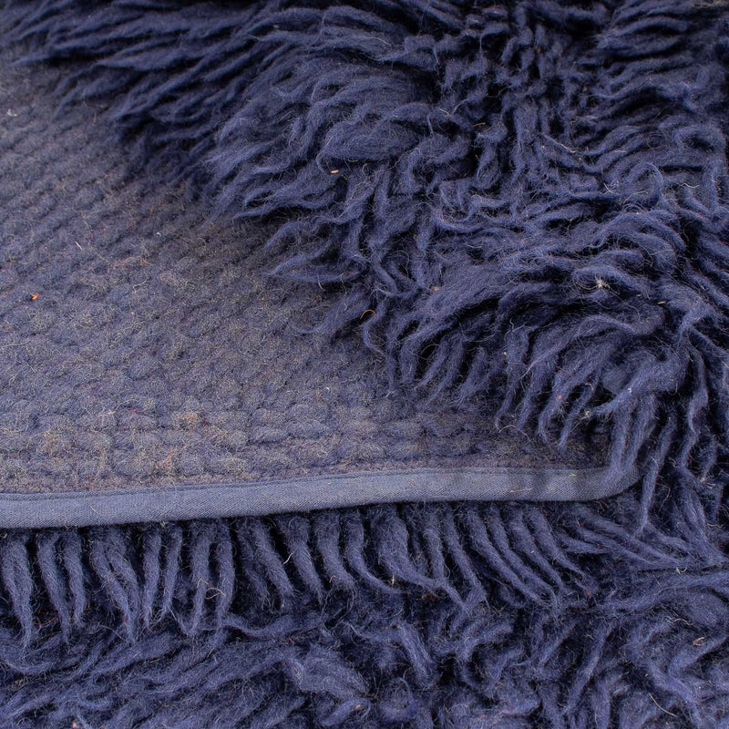 Dywan o wysokim runie okrągły  - 261 x 261 cm - ciemnoniebieski