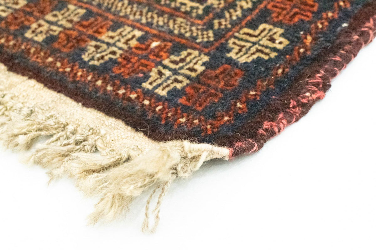 Dywan afgański kwadratowy  - 70 x 57 cm - niebieski