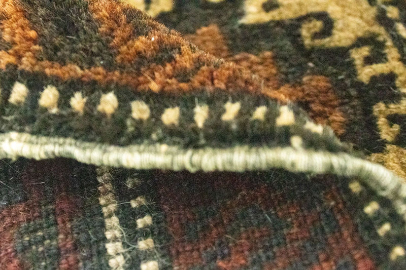 Dywan afgański kwadratowy  - 47 x 41 cm - brązowy