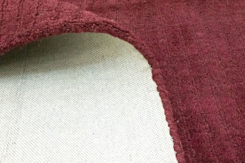 Dywan wełniany - 296 x 239 cm - bordowa czerwień