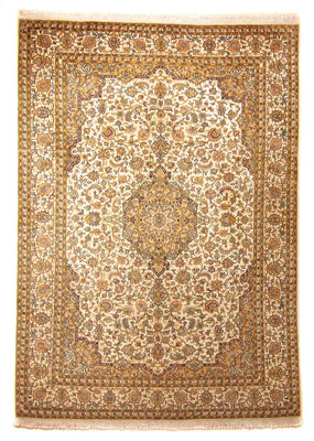 Jedwabny dywan - Kashmir Silk - 302 x 215 cm - beżowy