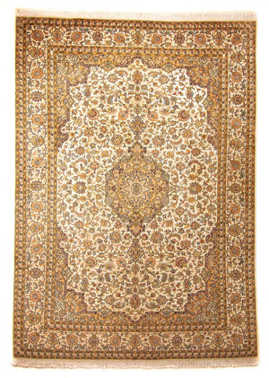 Jedwabny dywan - Kashmir Silk - 302 x 215 cm - beżowy