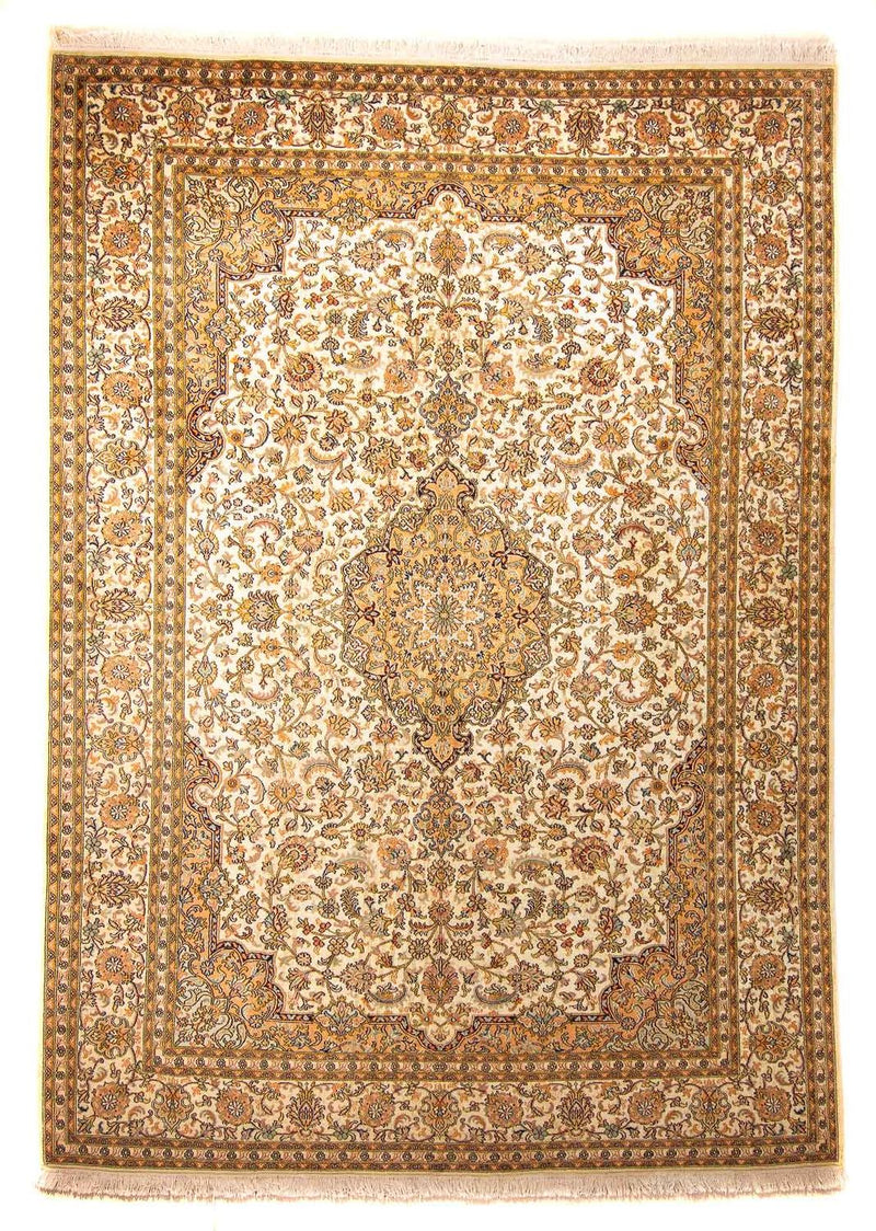 Jedwabny dywan - Kashmir Silk - 302 x 215 cm - beżowy