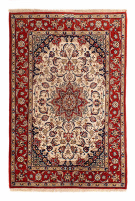 Dywan perski - Isfahan - Premium - 166 x 110 cm - beżowy