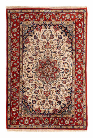 Dywan perski - Isfahan - Premium - 166 x 110 cm - beżowy