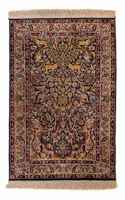 Orientalny dywan - Indus - 123 x 81 cm - ciemnoniebieski