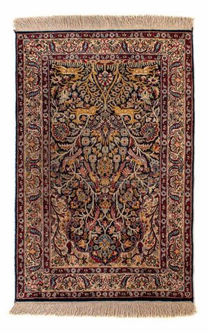 Orientalny dywan - Indus - 123 x 81 cm - ciemnoniebieski