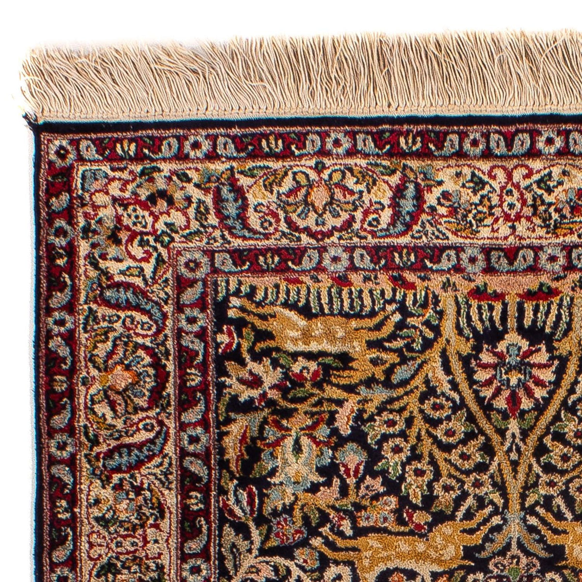 Orientalny dywan - Indus - 123 x 81 cm - ciemnoniebieski