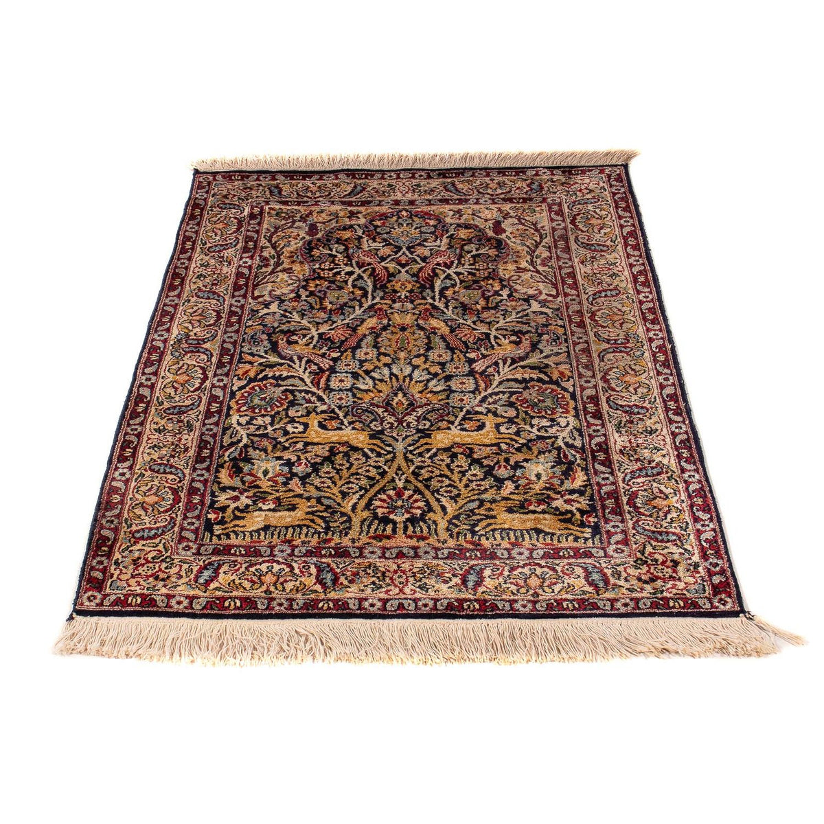 Orientalny dywan - Indus - 123 x 81 cm - ciemnoniebieski