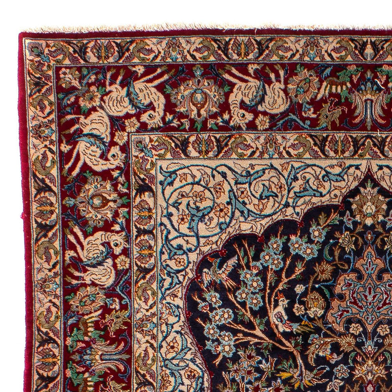 Dywan perski - Isfahan - Premium - 173 x 117 cm - ciemnoniebieski