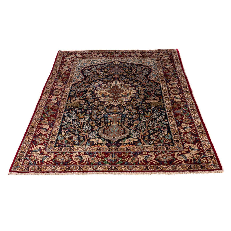 Dywan perski - Isfahan - Premium - 173 x 117 cm - ciemnoniebieski