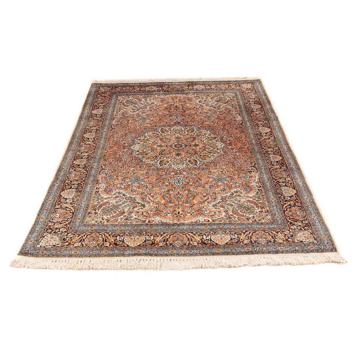 Jedwabny dywan - Kashmir Silk - 182 x 121 cm - jasnobrązowy