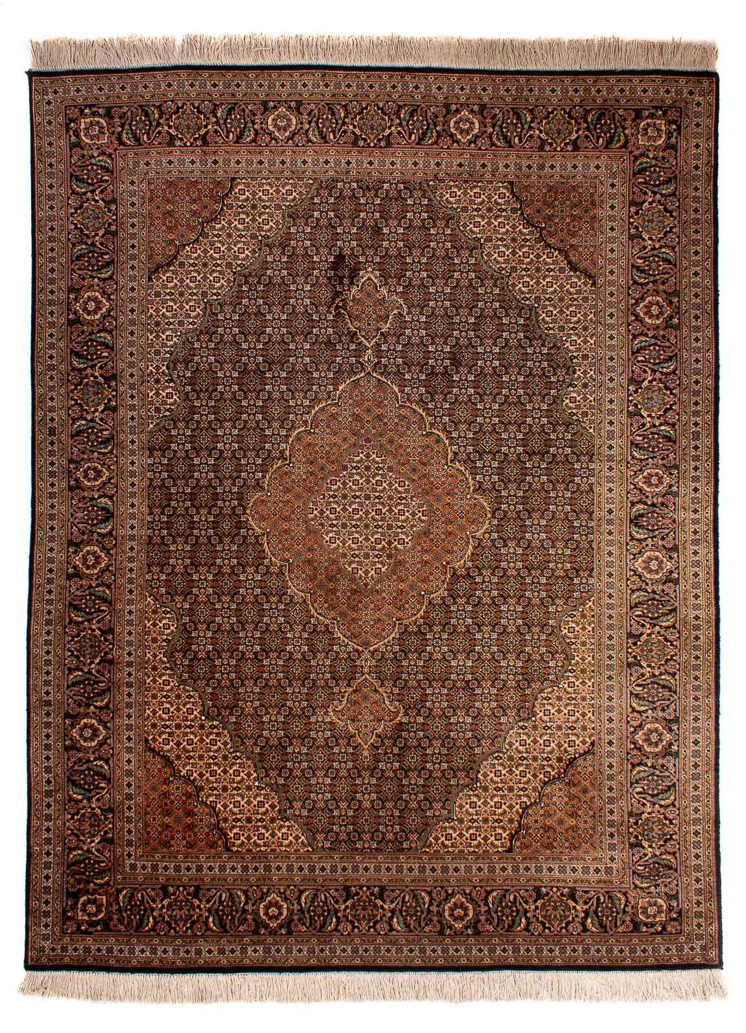 Dywan perski - Tabriz - Królewski - 202 x 150 cm - brązowy