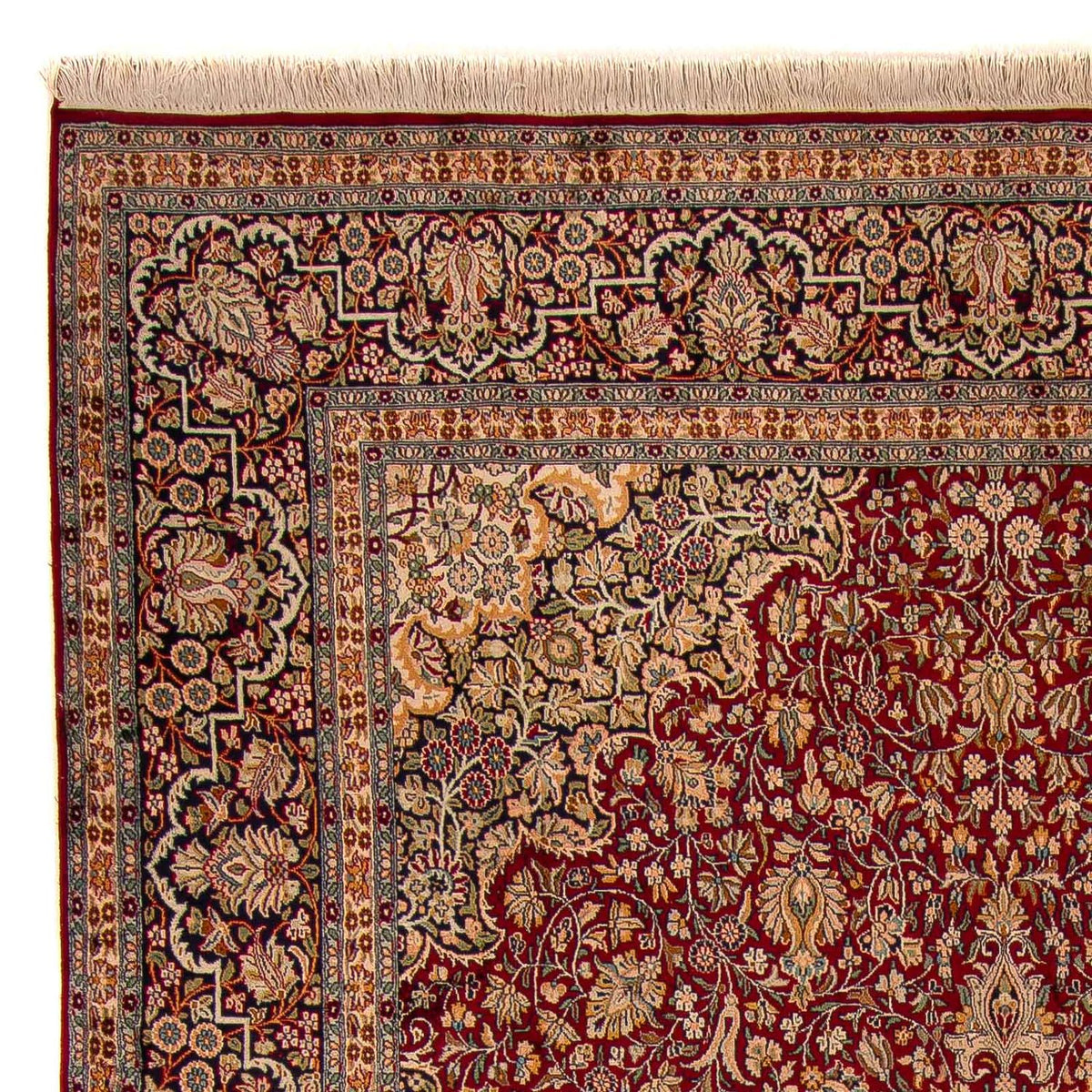 Jedwabny dywan - Kashmir Silk - 306 x 208 cm - ciemna czerwień