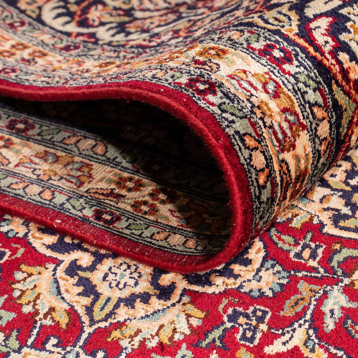 Jedwabny dywan - Kashmir Silk - 306 x 208 cm - ciemna czerwień