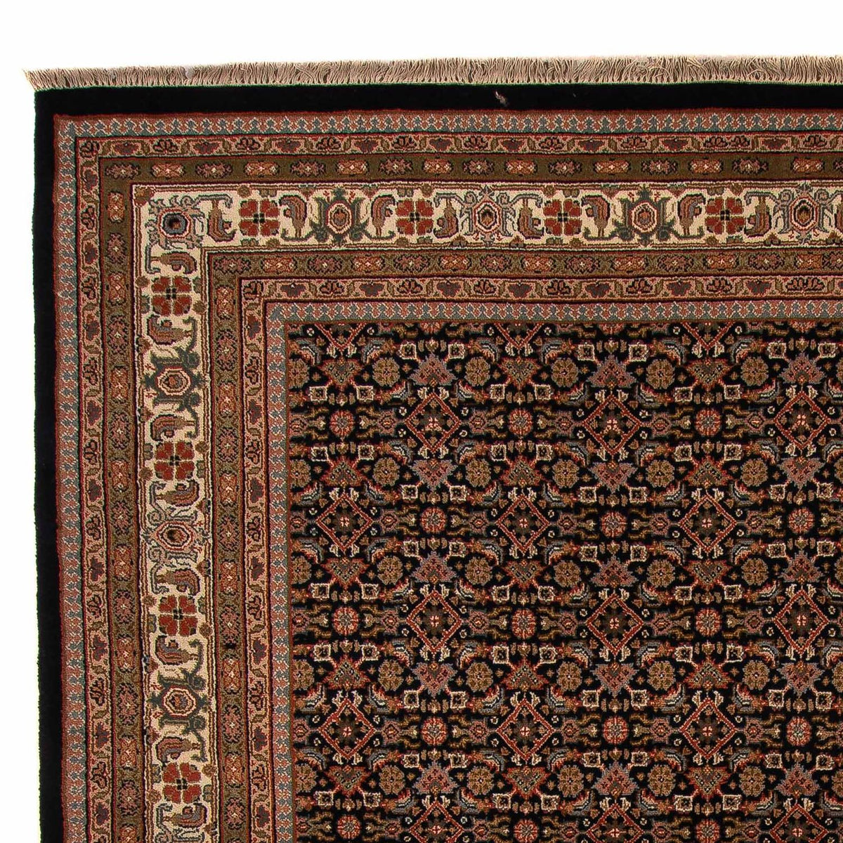 Orientalny dywan - Bijar - Indus - 306 x 254 cm - ciemnoniebieski
