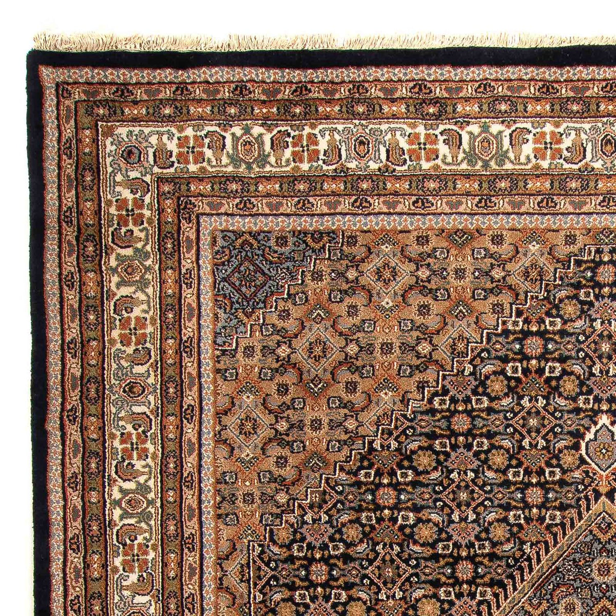 Orientalny dywan - Bijar - Indus - 306 x 250 cm - ciemnoniebieski