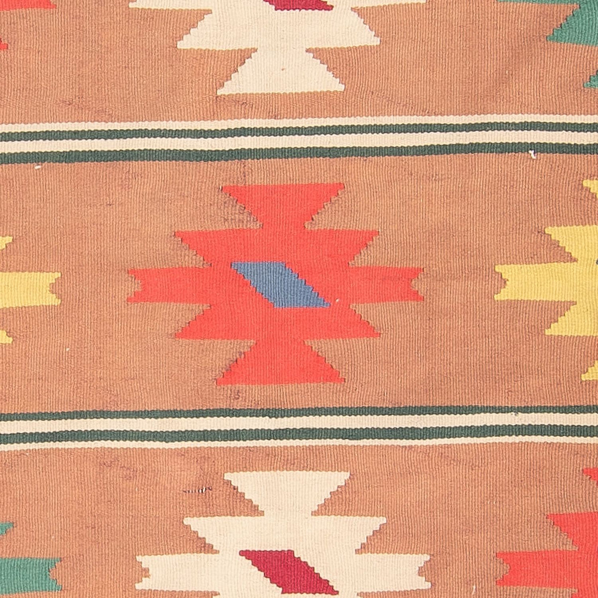 Dywan Kelim - modny - 215 x 135 cm - jasnobrązowy