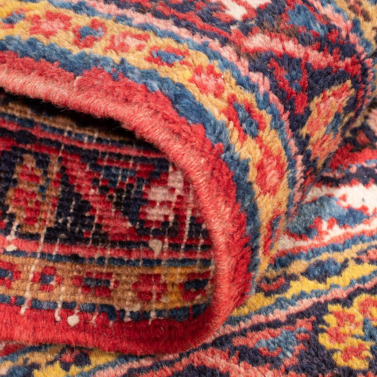 Perski dywan - Nomadyczny kwadratowy  - 92 x 82 cm - ciemna czerwień