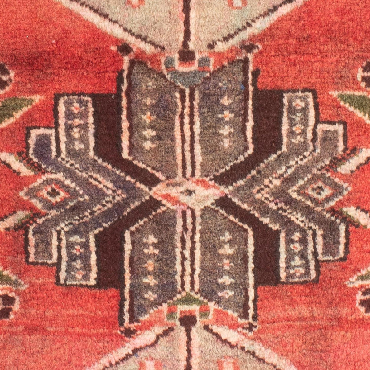 Perski dywan - Nomadyczny kwadratowy  - 98 x 95 cm - ciemna czerwień