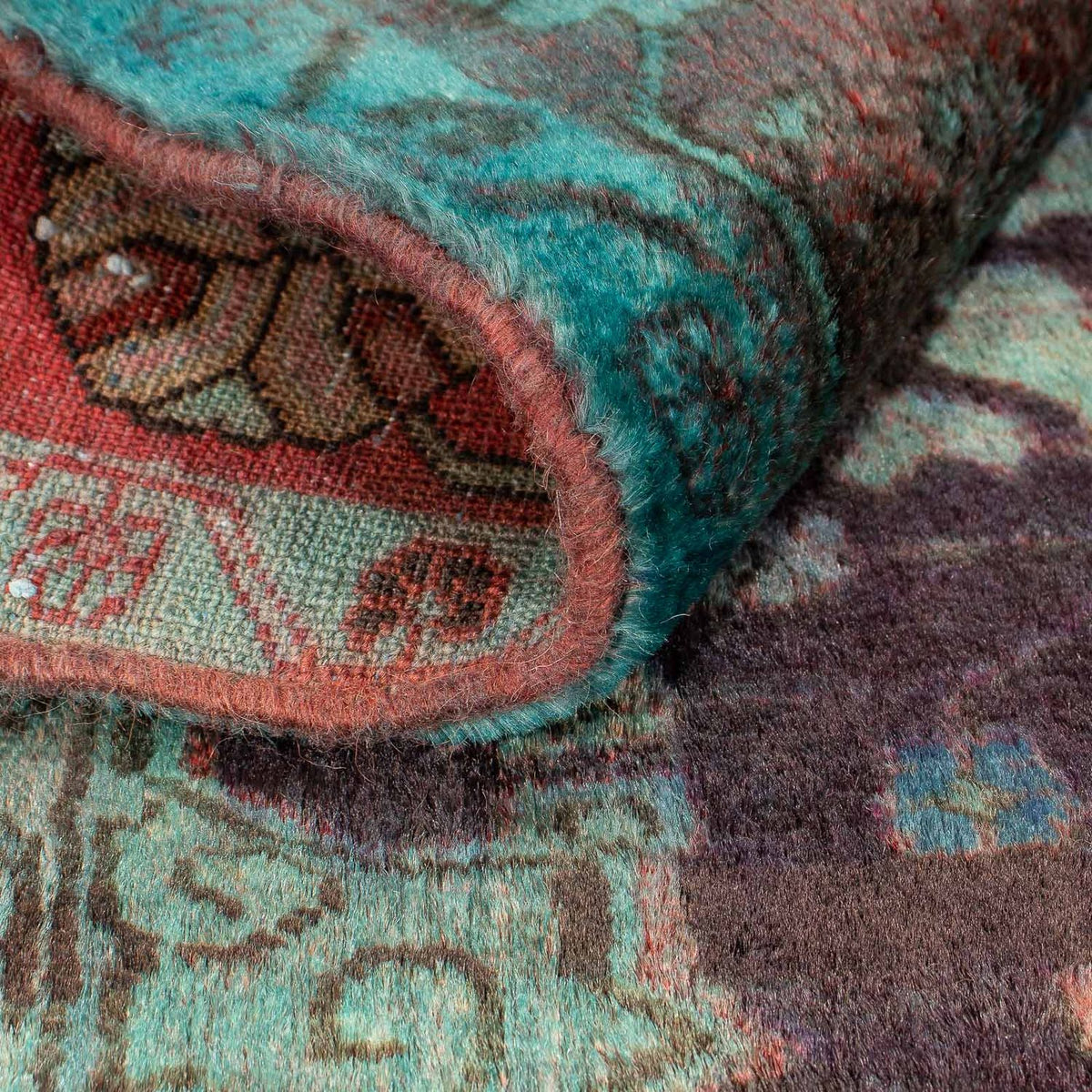 Perski dywan - Nomadyczny - 120 x 97 cm - jasnoniebieski