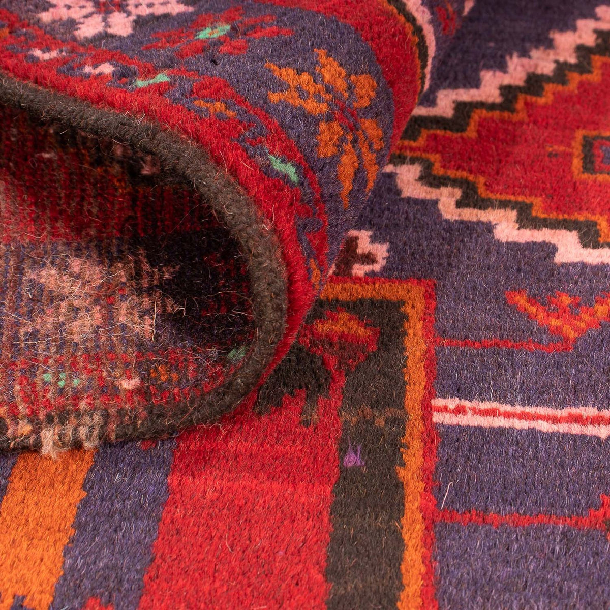 Dywan beludżycki - 125 x 87 cm - ciemna czerwień