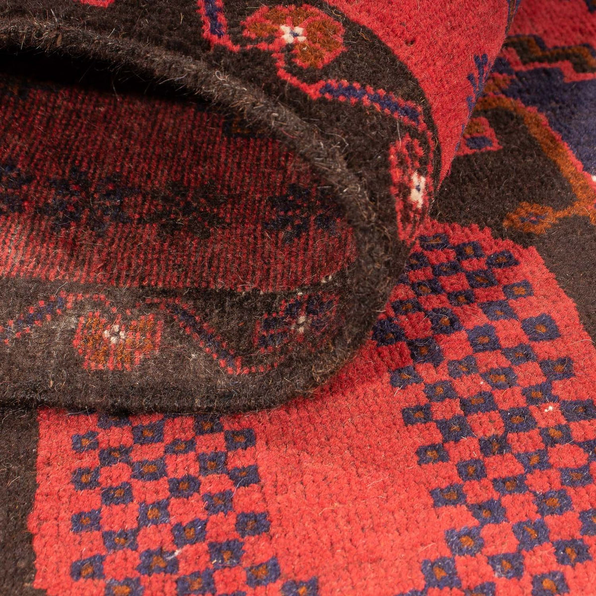 Dywan beludżycki - 140 x 92 cm - ciemna czerwień