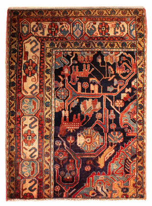 Perski dywan - Nomadyczny - 120 x 88 cm - wielokolorowy