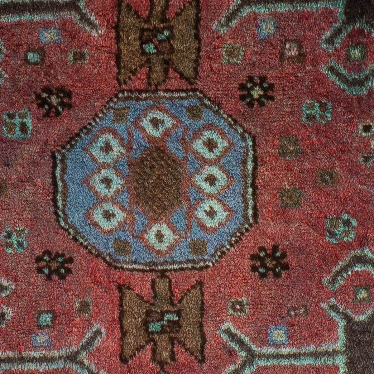 Perski dywan - Nomadyczny kwadratowy  - 108 x 101 cm - wielokolorowy