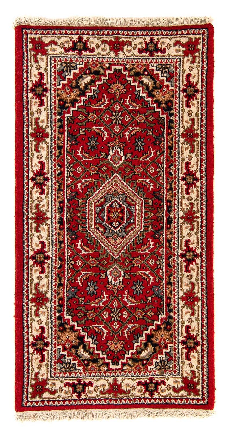 Orientalny dywan - Bijar - Indus - 141 x 71 cm - ciemna czerwień