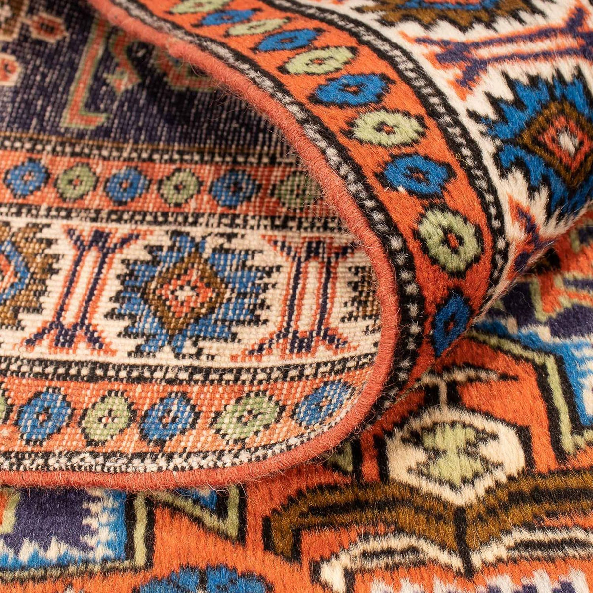 Perski dywan - Nomadyczny - 170 x 112 cm - ciemnoniebieski