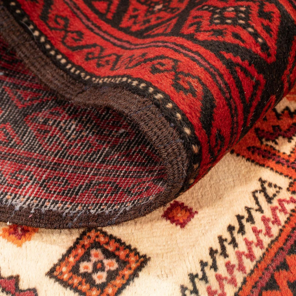 Dywan beludżycki - 183 x 107 cm - ciemna czerwień