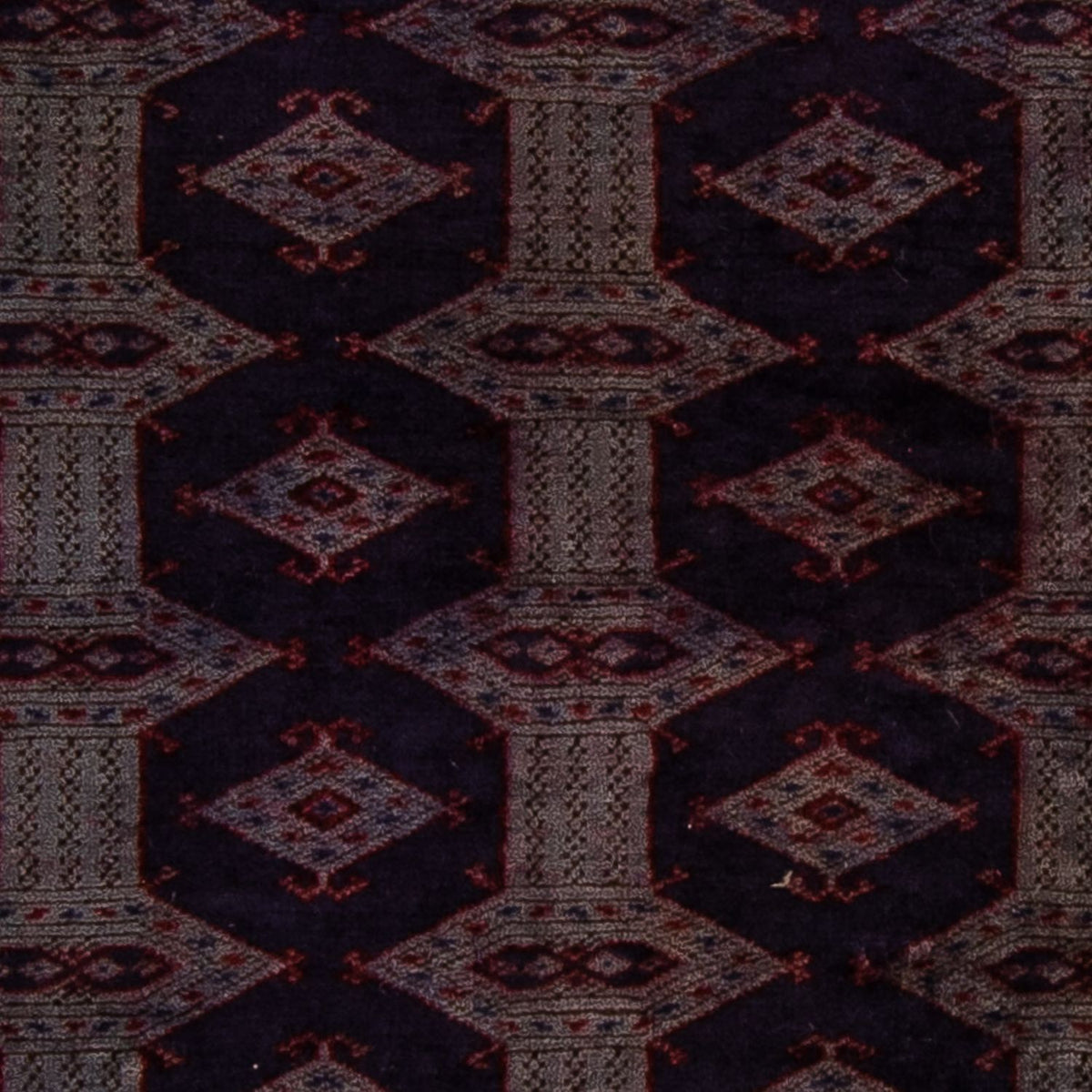 Dywan turkmeński - 147 x 108 cm - ciemnobrązowy