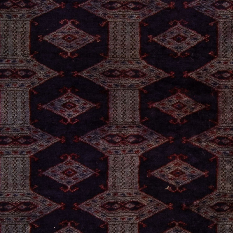 Dywan turkmeński - 147 x 108 cm - ciemnobrązowy