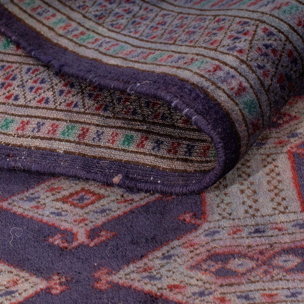 Dywan turkmeński - 147 x 108 cm - ciemnobrązowy