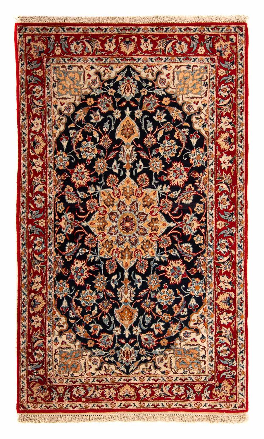 Biegacz Dywan perski - Isfahan - Premium - 175 x 100 cm - ciemnoniebieski