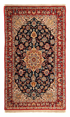 Biegacz Dywan perski - Isfahan - Premium - 175 x 100 cm - ciemnoniebieski