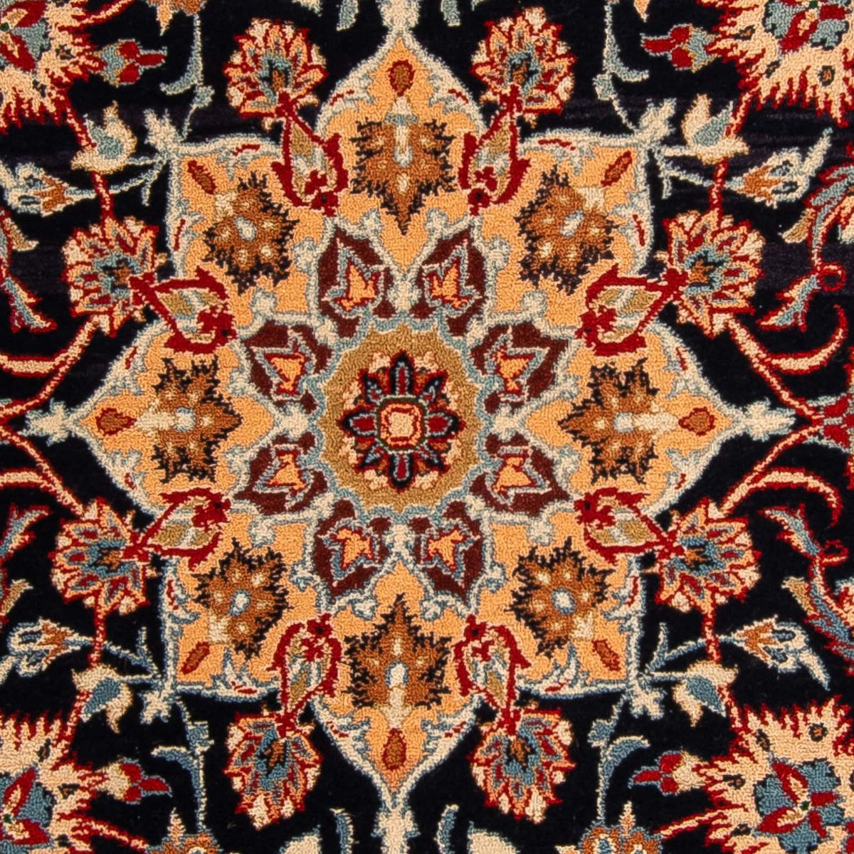 Biegacz Dywan perski - Isfahan - Premium - 175 x 100 cm - ciemnoniebieski