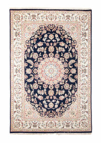 Orientalny dywan - Nain - Indus - 200 x 134 cm - ciemnoniebieski