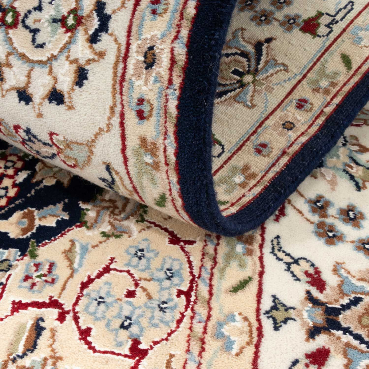 Orientalny dywan - Nain - Indus - 200 x 134 cm - ciemnoniebieski